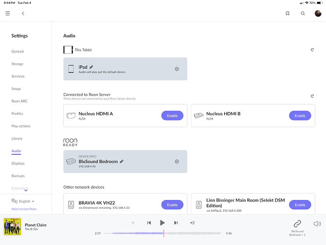 After - without Linn as Roon Endpoint