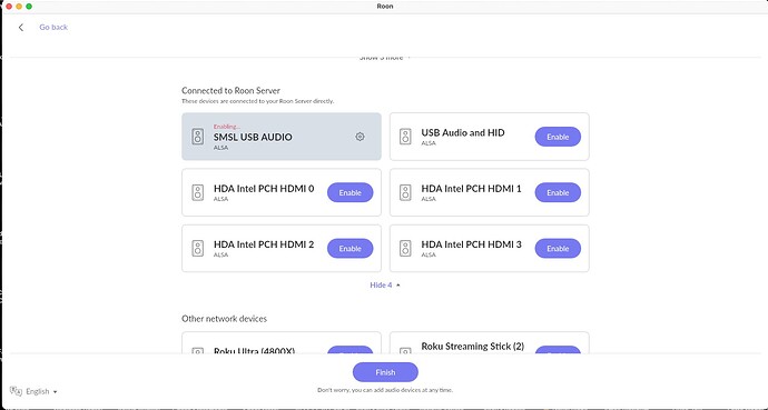 Roon ROCK Enabling after folder del and restart finds SMSL