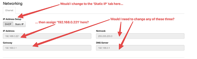 Fixed IP address