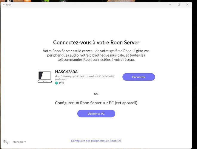 Connectez vous à votre Roon Server