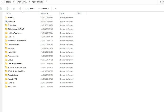 Répertoire Qmultimedia avec Bibloithèque CD FLAC