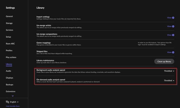 Audio Analysis Throttled