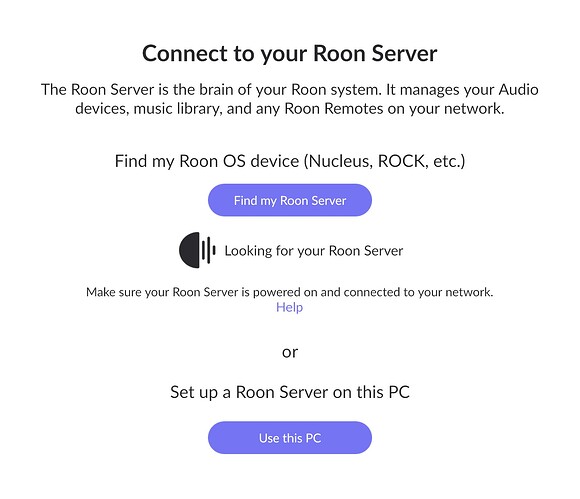 roon - connect to your server