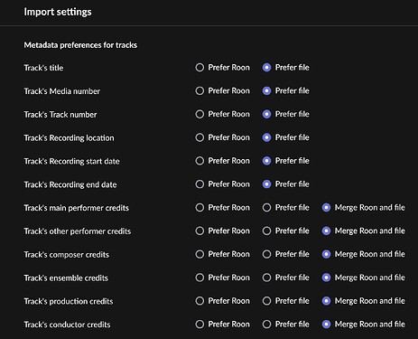 Import Settings