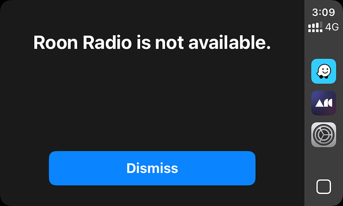 CarPlay Daily Mixes Roon Radio Not Available