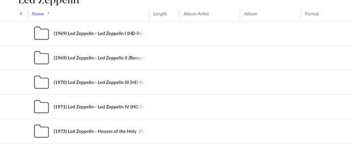 Folder shot showing Led Zep I