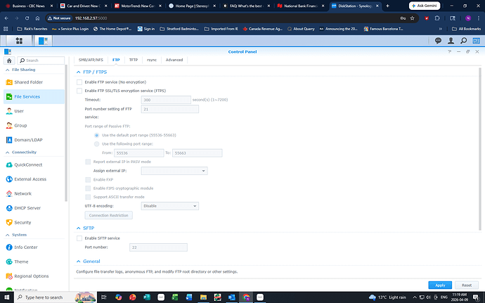 File Services FTP