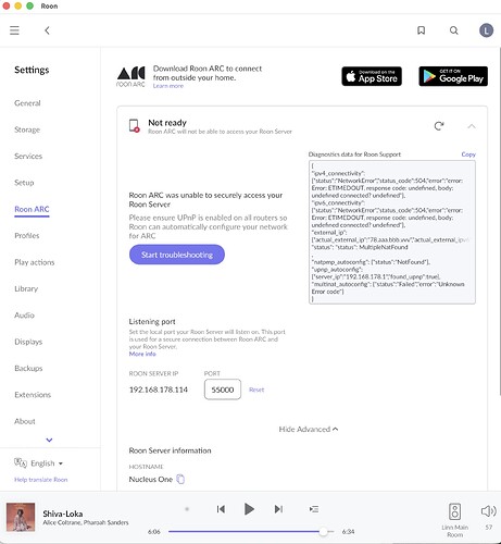 Roon ARC screenshot