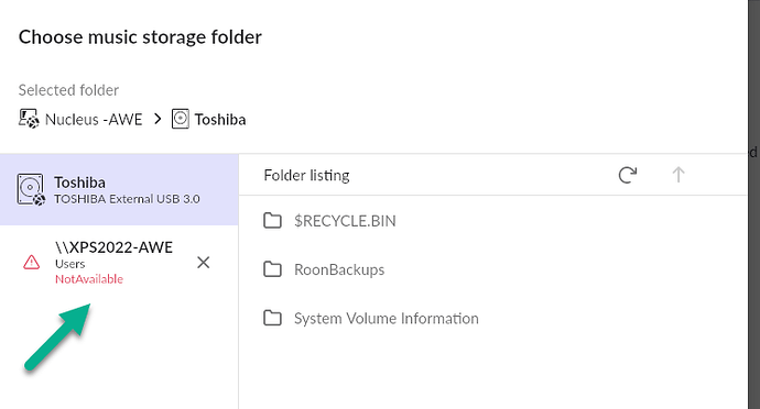 From Roon softare, XPS is not available