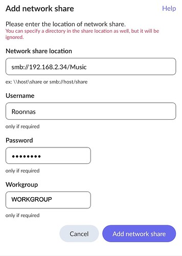 Roon Add Network Folder