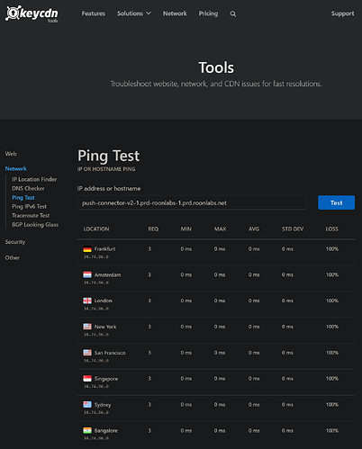 Ping Test