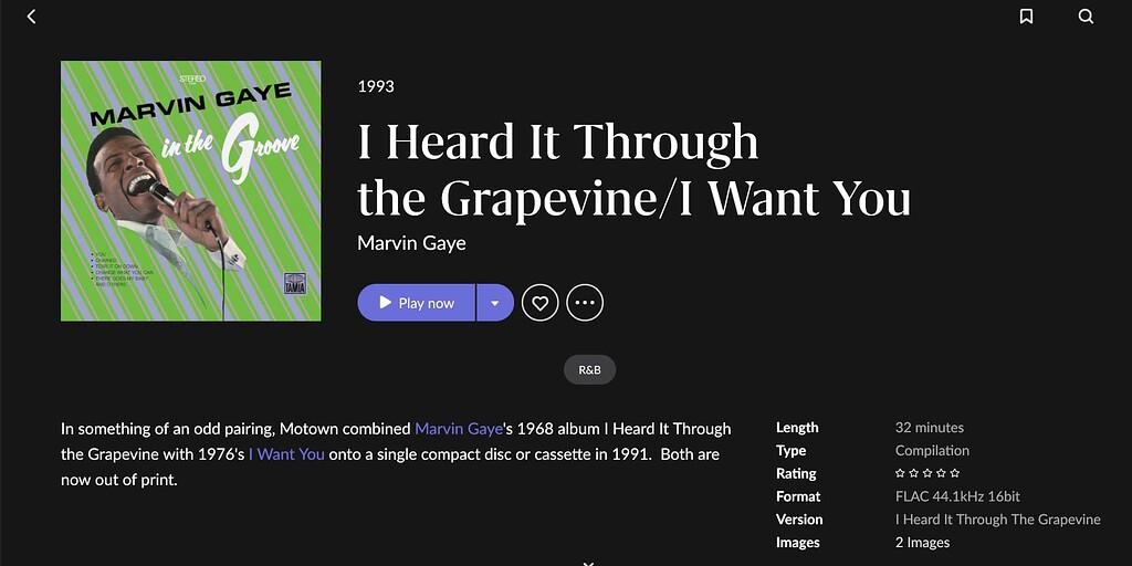 Marvin Gaye - In the Groove/I Heard it on the Grapevine incorrect