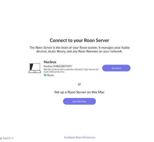 Roon Opening Page