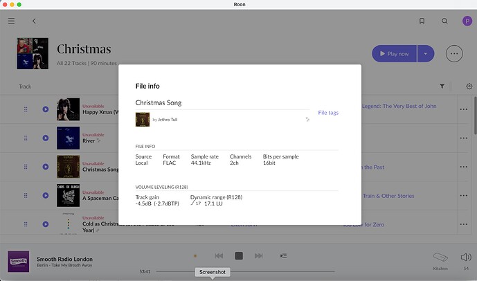 File info for Playlist song
