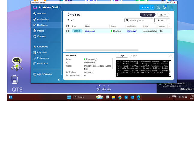 container is running 2