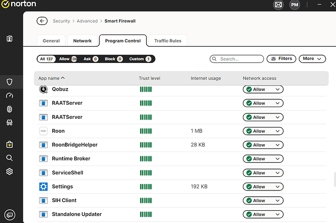 Norton laptop firewall settings