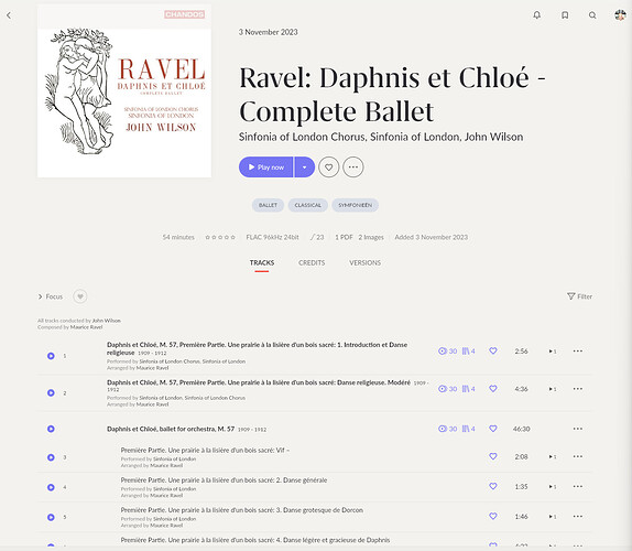 Chloe Roon Incorrect Grouping - Ravel's Daphnis et Chloé, John Wilson - Metadata ...