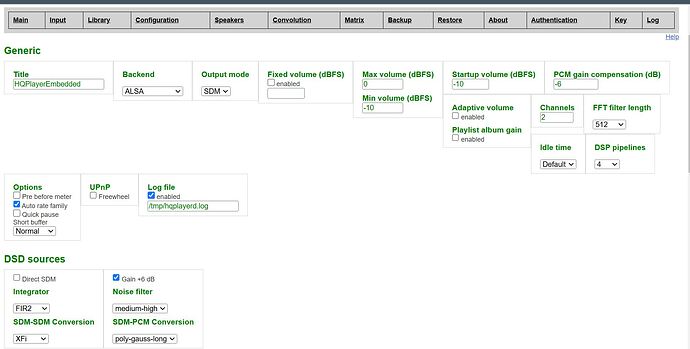 Capture 1 Paramétrages HQPe