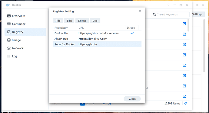 Registry List after CONFIRM