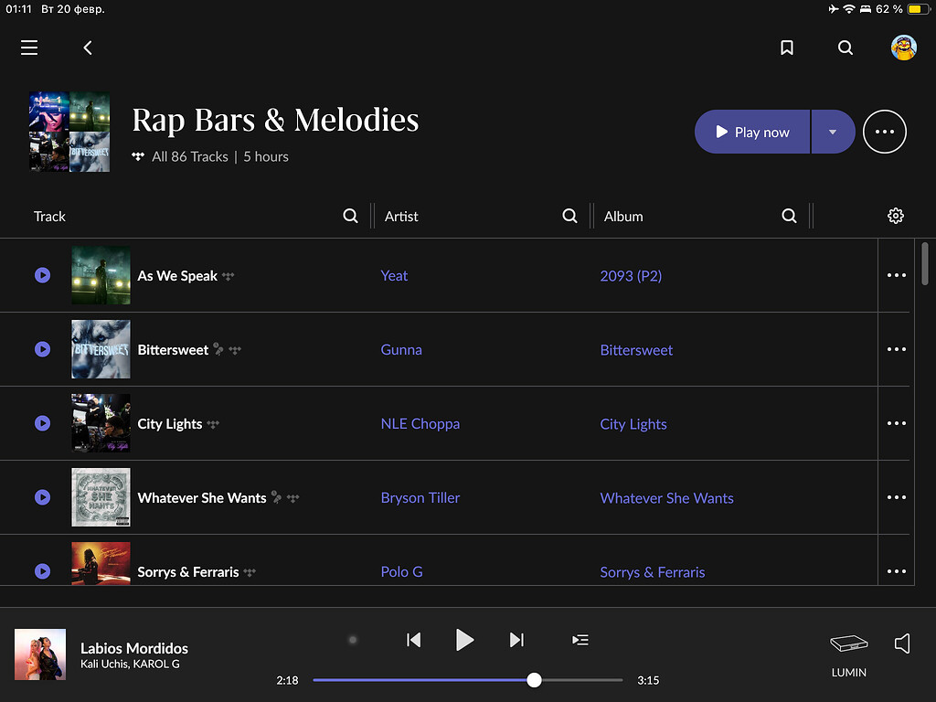 Issue With Tidal: Playlists Not Displayed In New Playlists Section ...