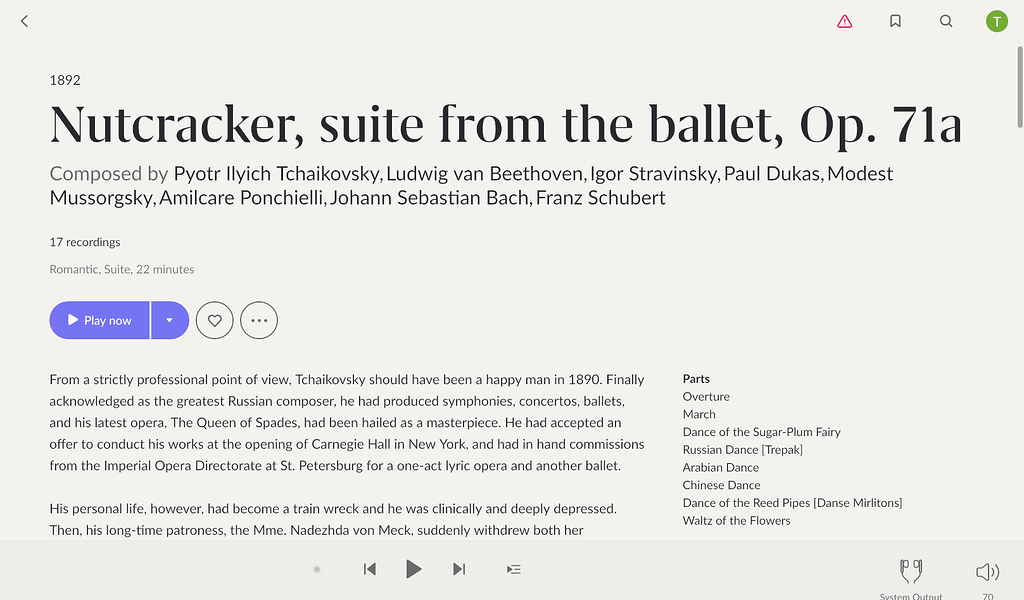 8 composers for the Nutcracker Suite Metadata Roon Labs Community