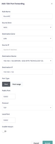 Router Port Forward