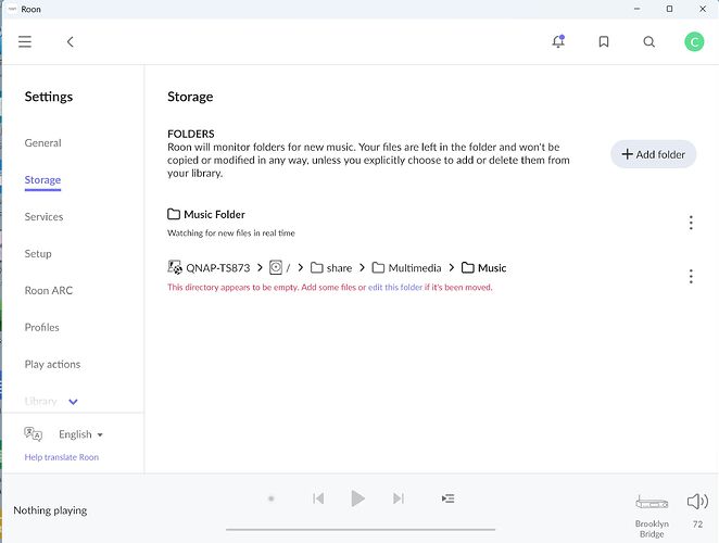 Roon Storage