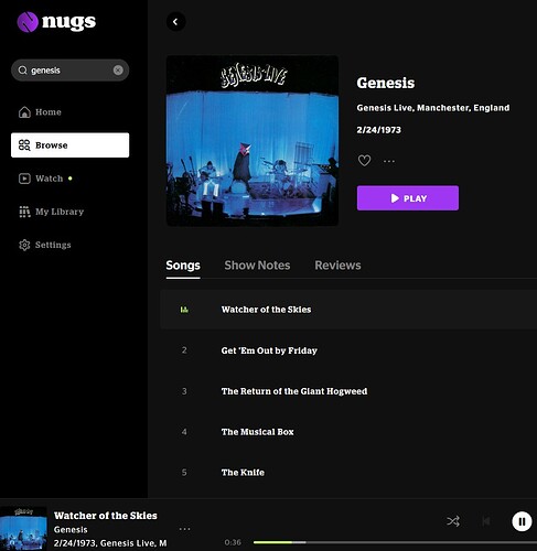 Nugs-Genesis Live
