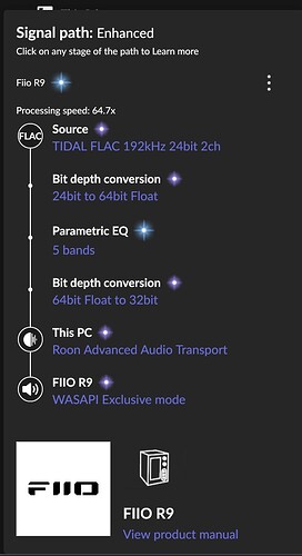 Roon R9 DAC mode