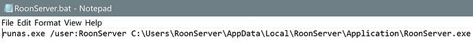 Roon Server Start Batch
