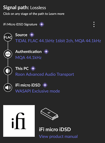 Roon MQA Stream PC B