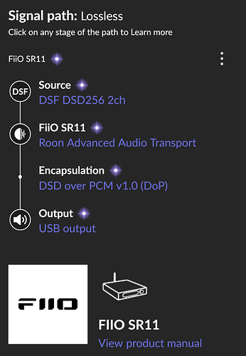DSD256 signal path SR11 to K13