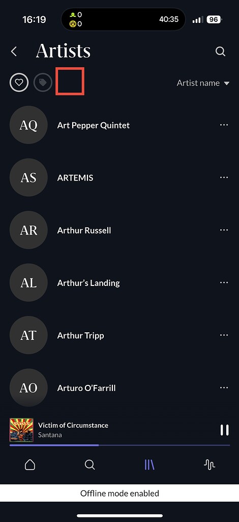 Roon ARC: Downloads only filter icon in Library>Artists - Feature ...