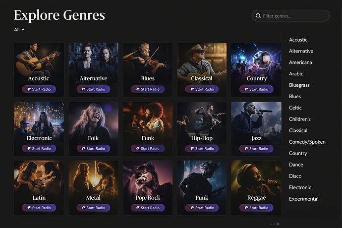 Global Genre Directory as a gateway to discover more music