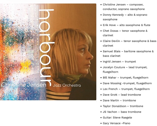 Liner Notes - Christine Jensen - Harbour