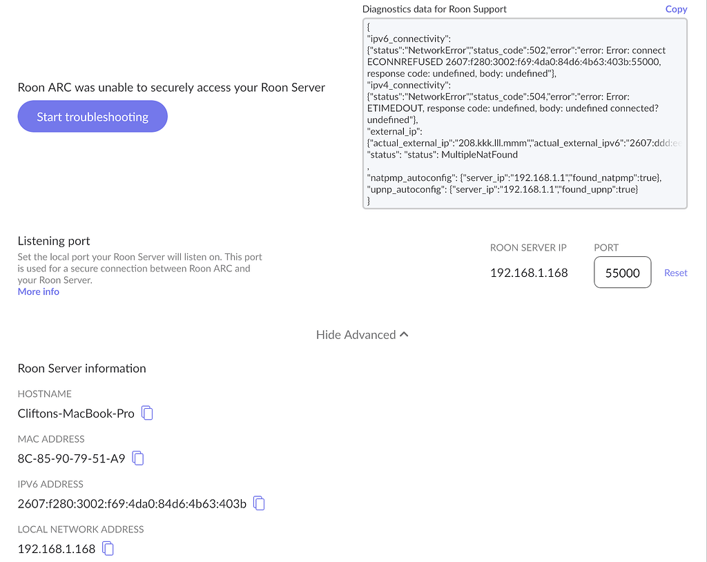 ARC Support using Comporium ISP - ARC: Port Forwarding Help - Roon Labs ...