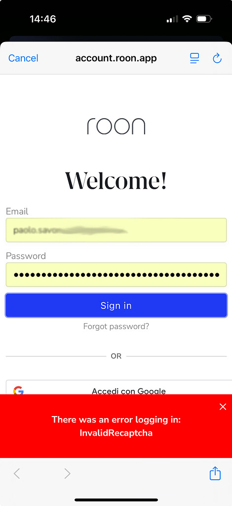 Can't log in to ARC on iPhone 16 Pro despite following suggestions (ref ...