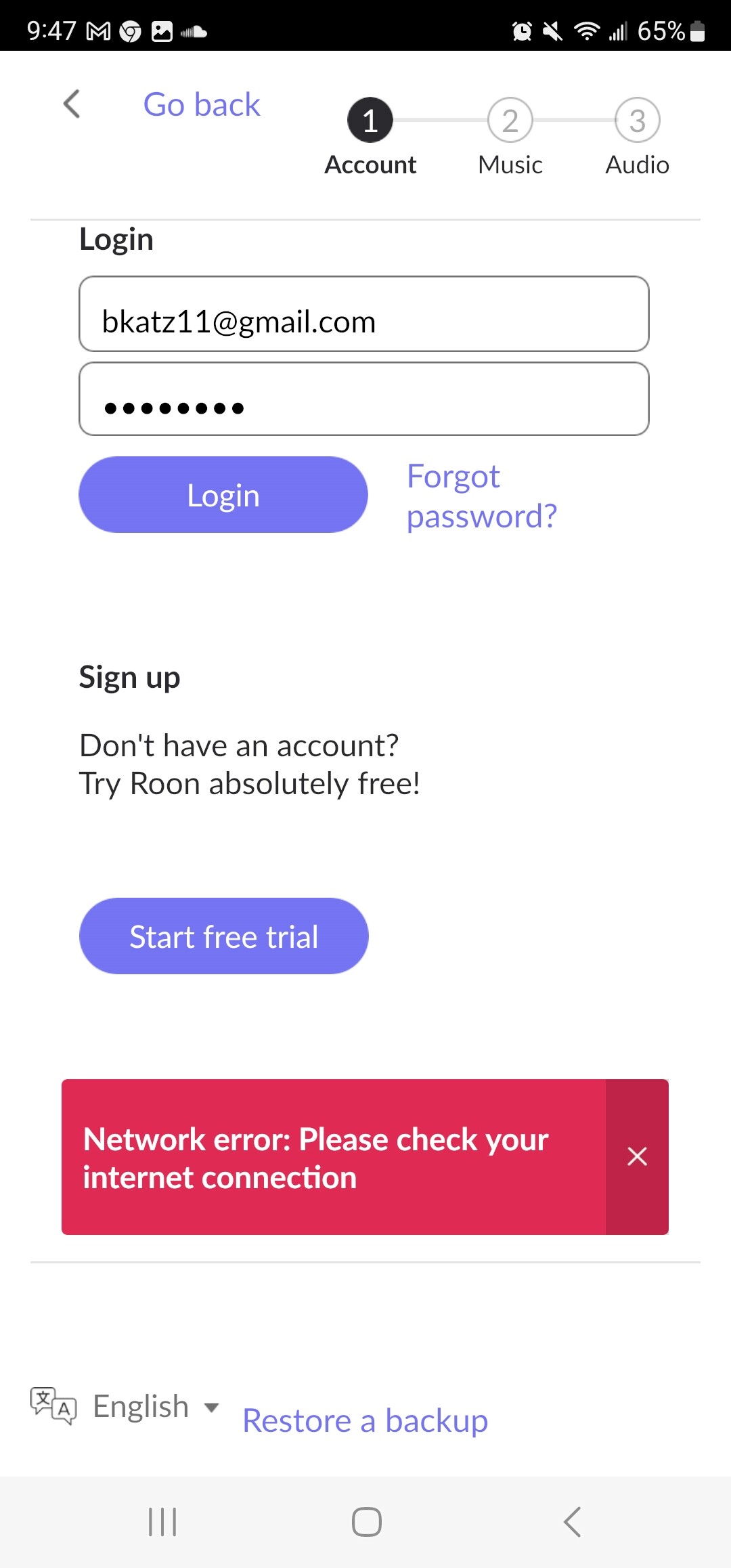 CORE hard down after update. Cant find network Support Roon Labs