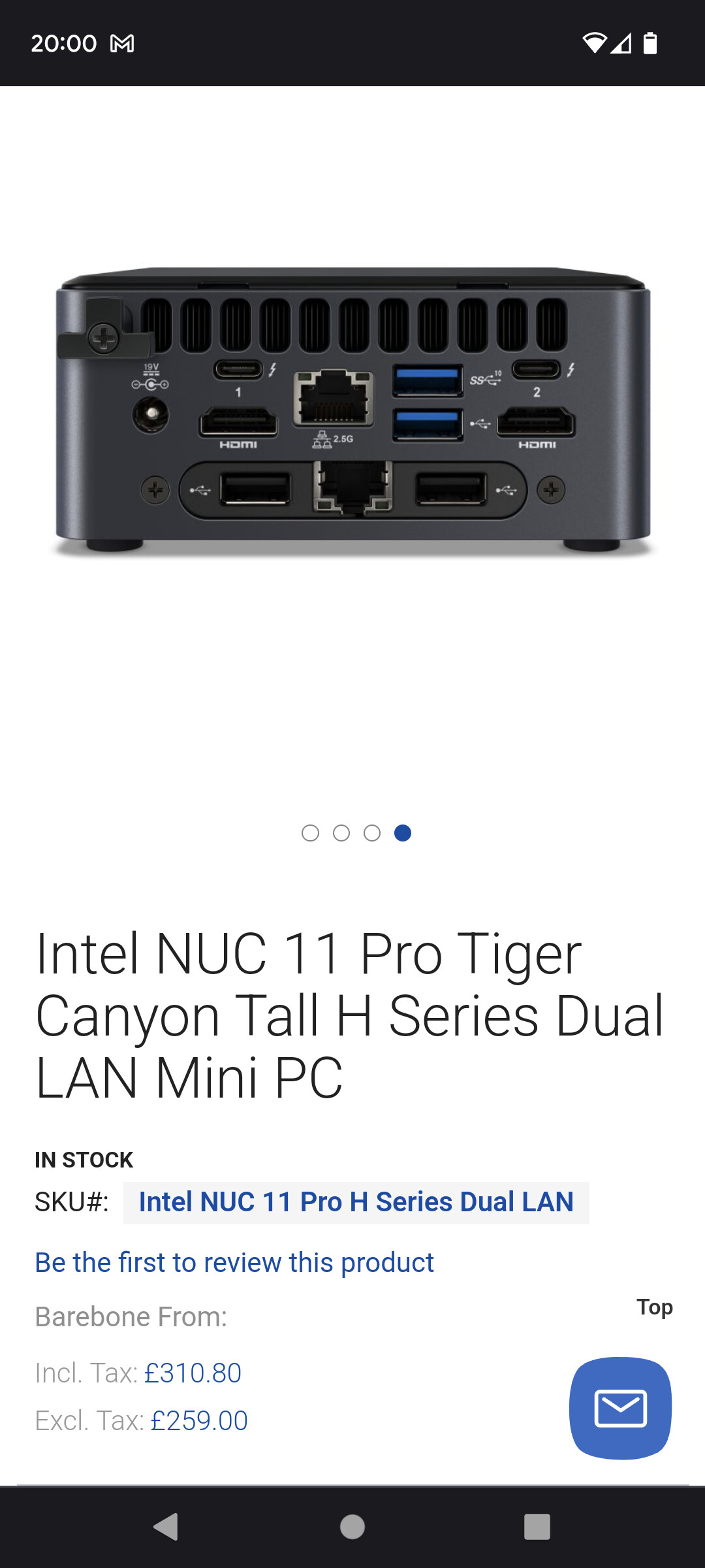 Intel NUC 11 Pro Tall H Series Dual LAN Mini PC