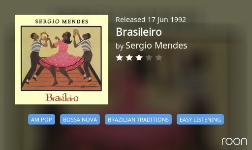 Sergio Mendes - Brasileiro, wrong Porcaro on drums - Metadata