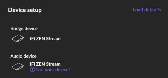 Roon Zen Stream in Exclusive mode 1 - shows Bridge connection however does not actually function or show up as Roon Bridge in Roon - Settings - About