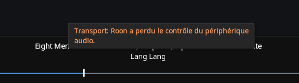 error message on Roon