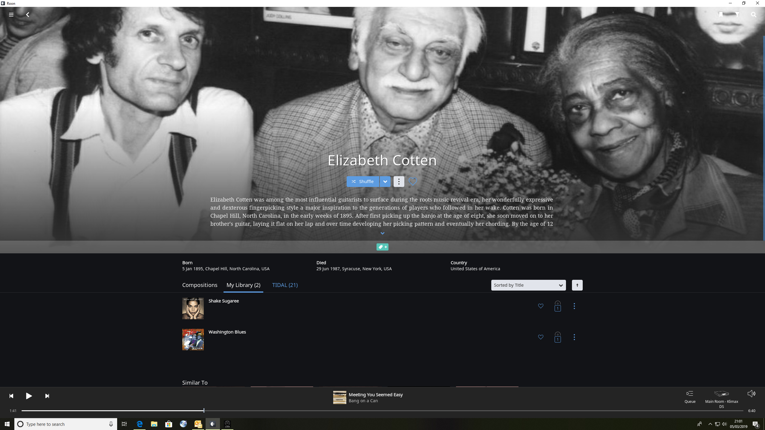 Tidal albums available in Linn Kazoo but not in Roon Support Roon