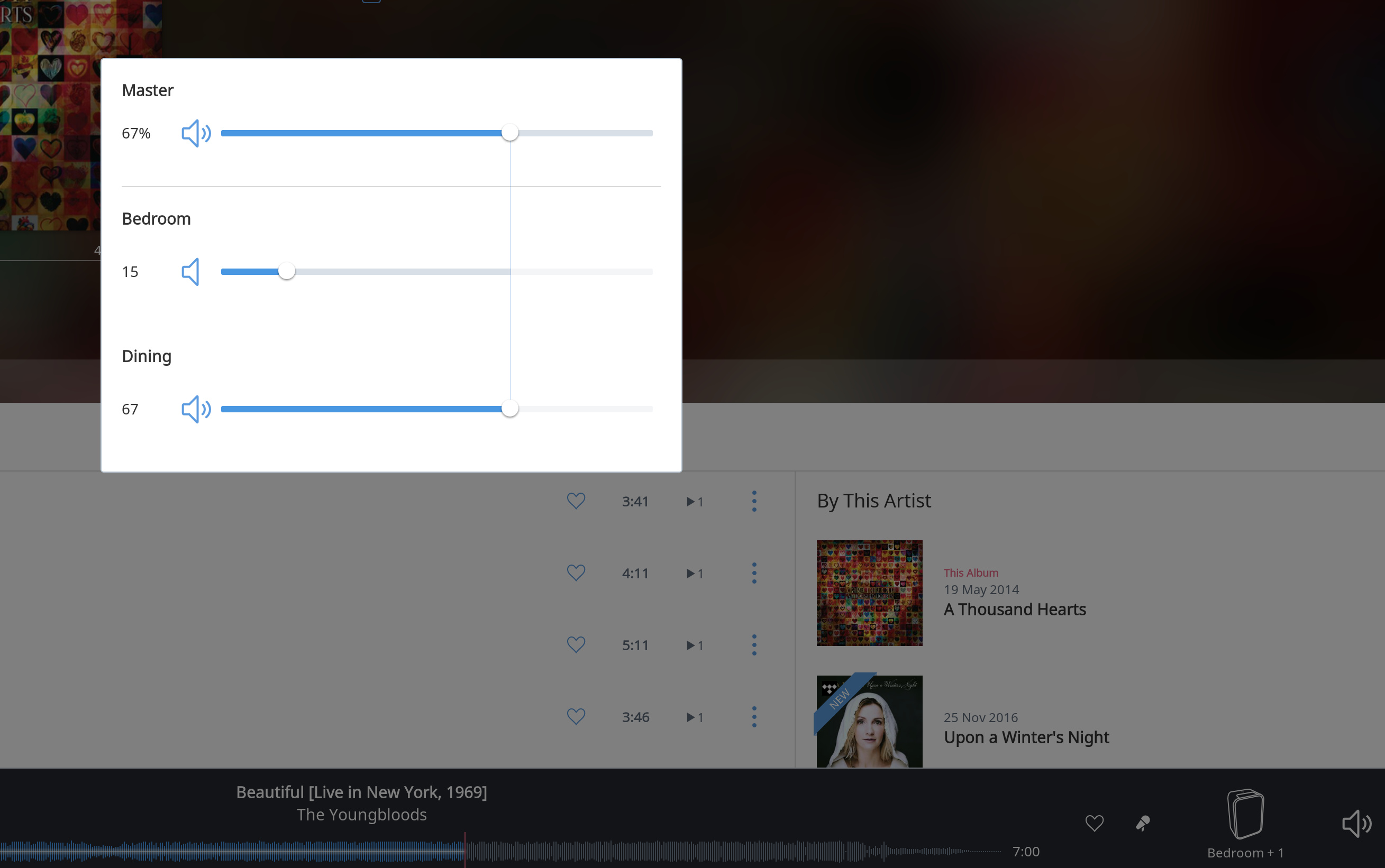 Independently setting volume for speakers in a zone BluOS NAD