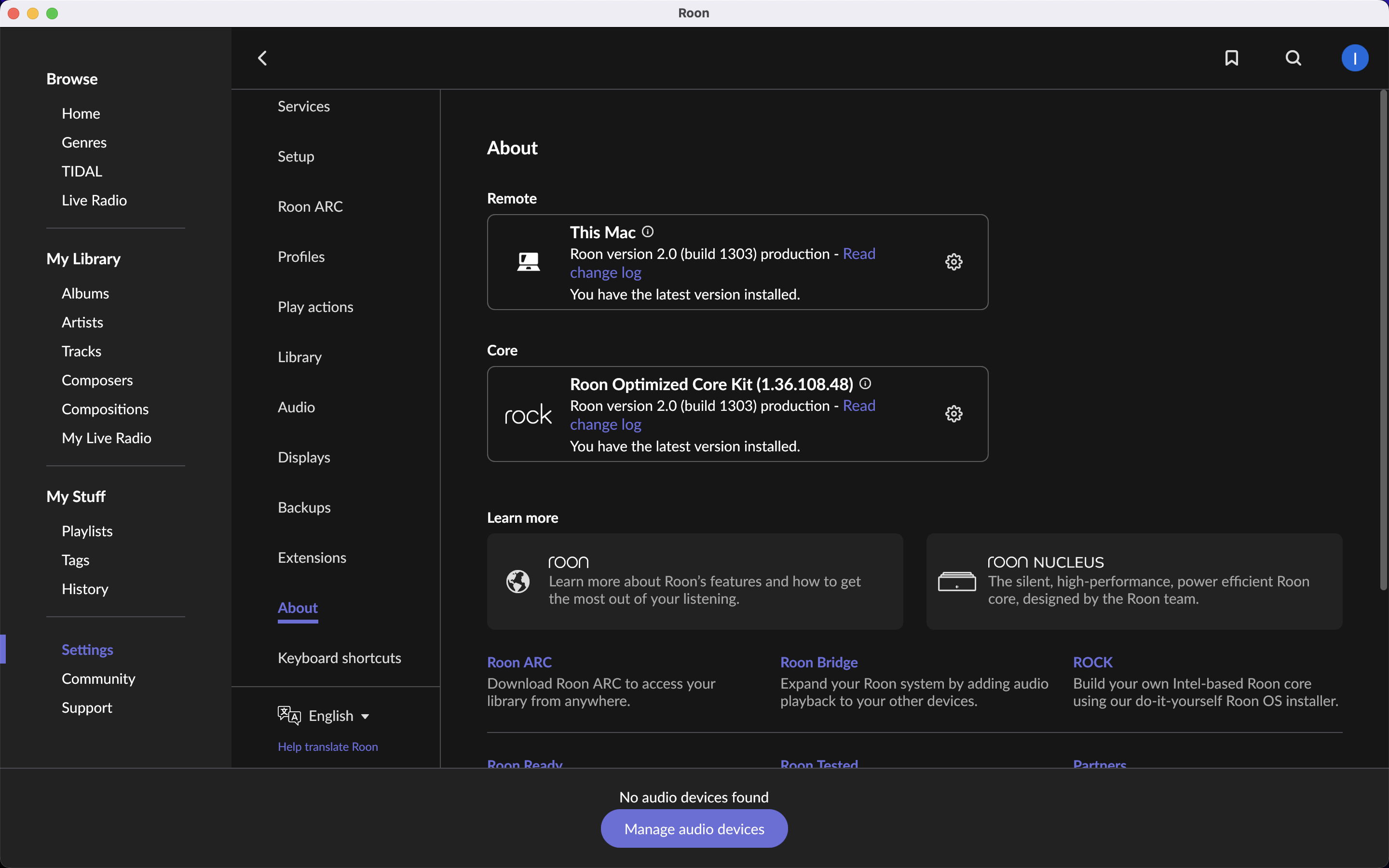 Roon rock no audio devices found support roon labs community