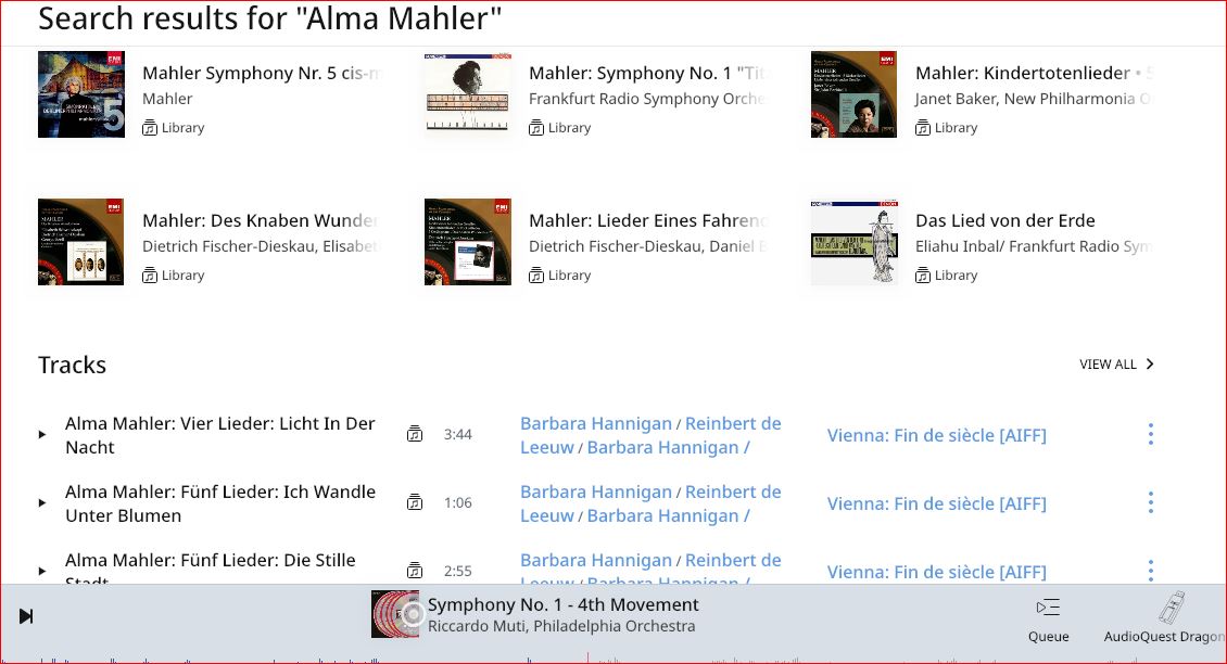 Roon - Alma Mahler Intrusions Into Gustav Mahler Music Files