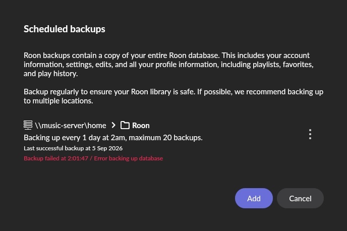 C backup