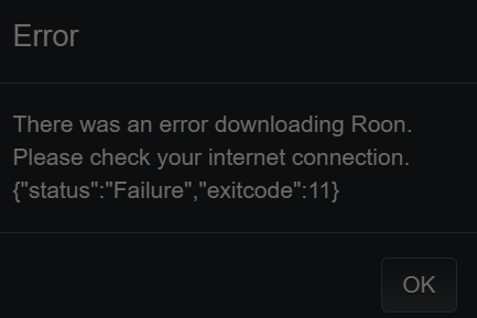 Roon WebOS Error