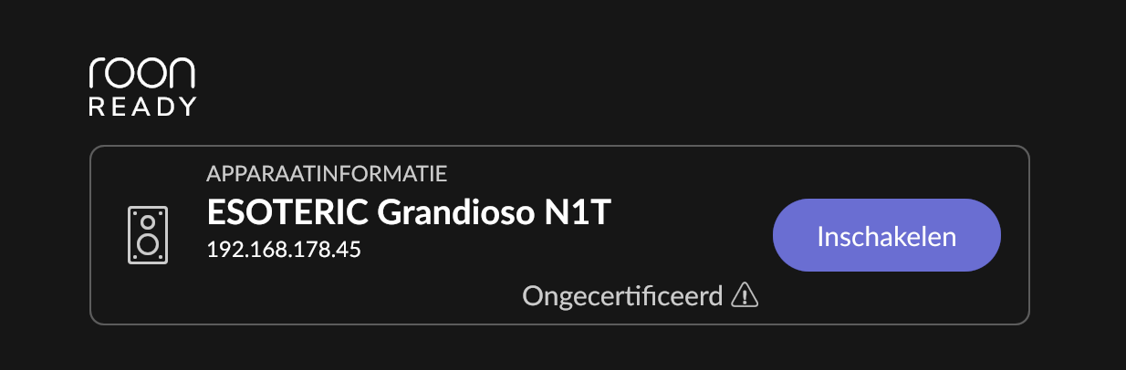 Esoteric N1T not certified by Roon (ref#00E761) - Support - Roon Labs ...
