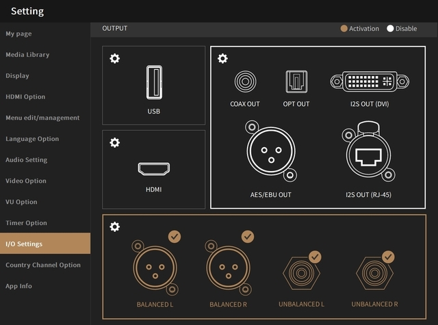 HiFi Rose 150Bsettings